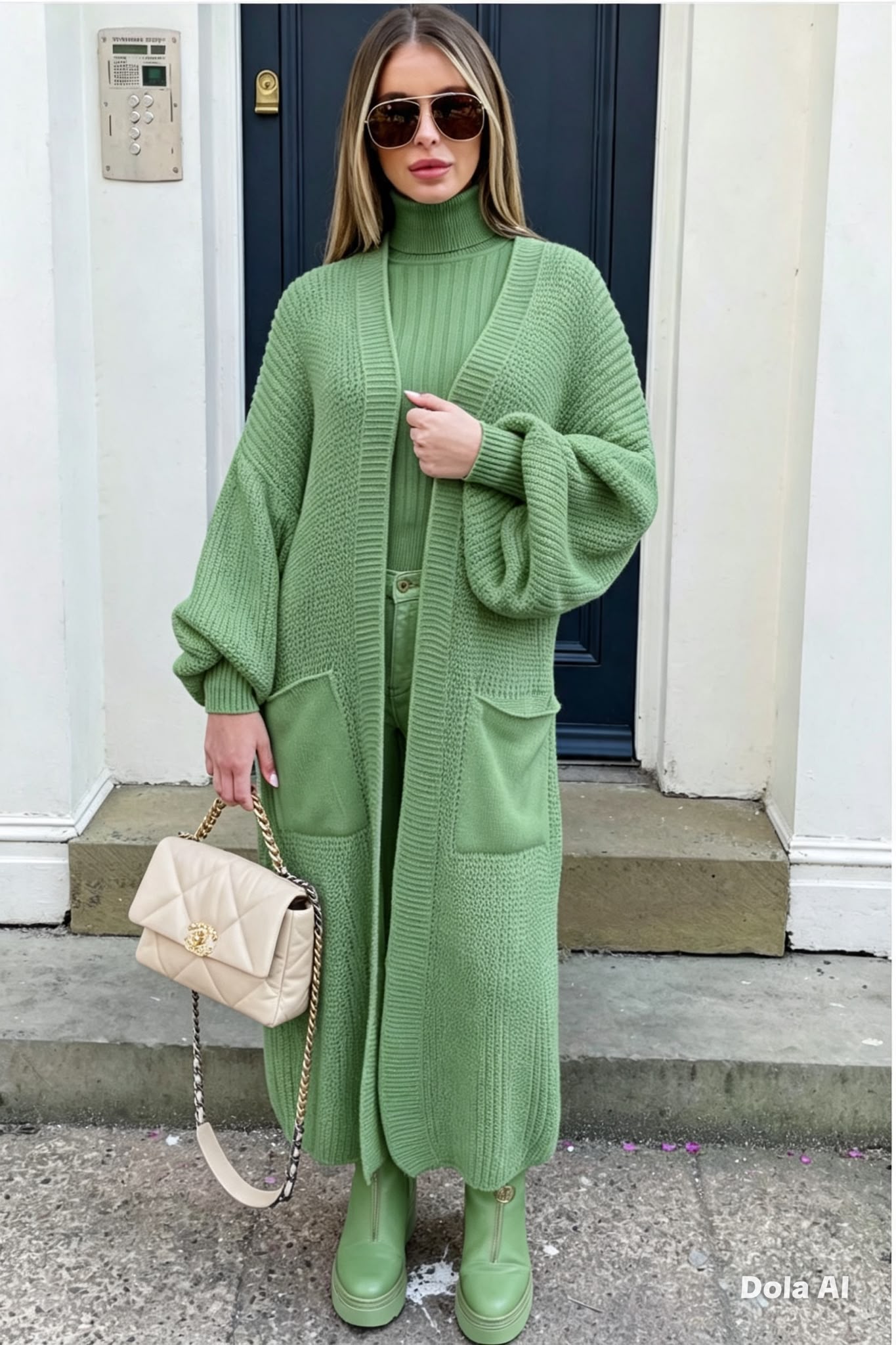 Balloon Long Cardigan