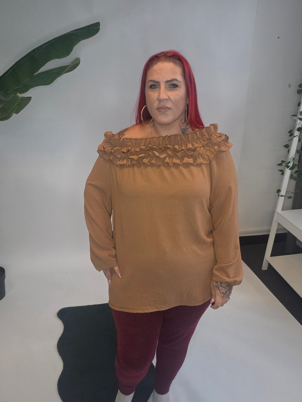 Ruffle Sleeve Blouse