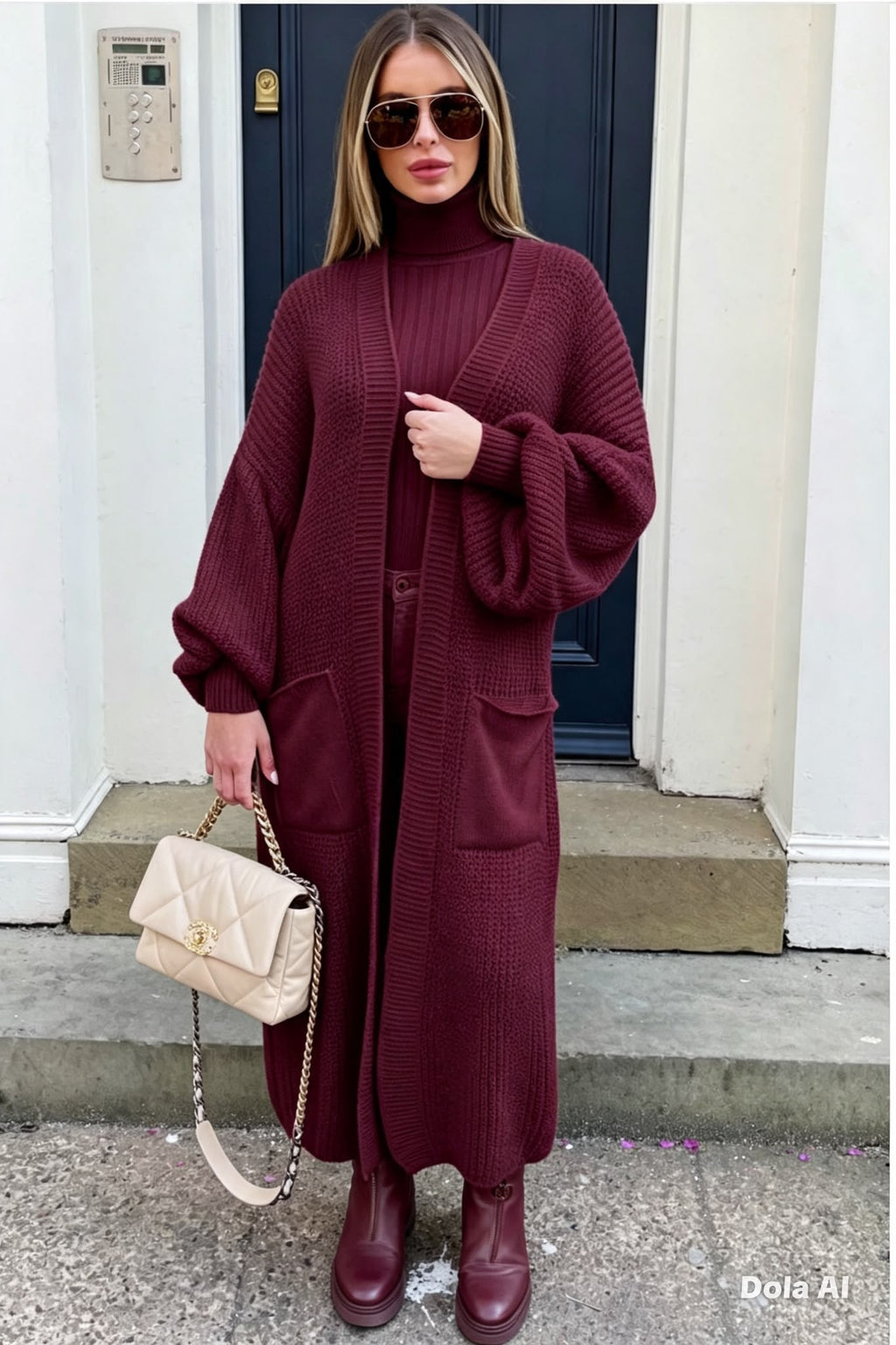 Balloon Long Cardigan