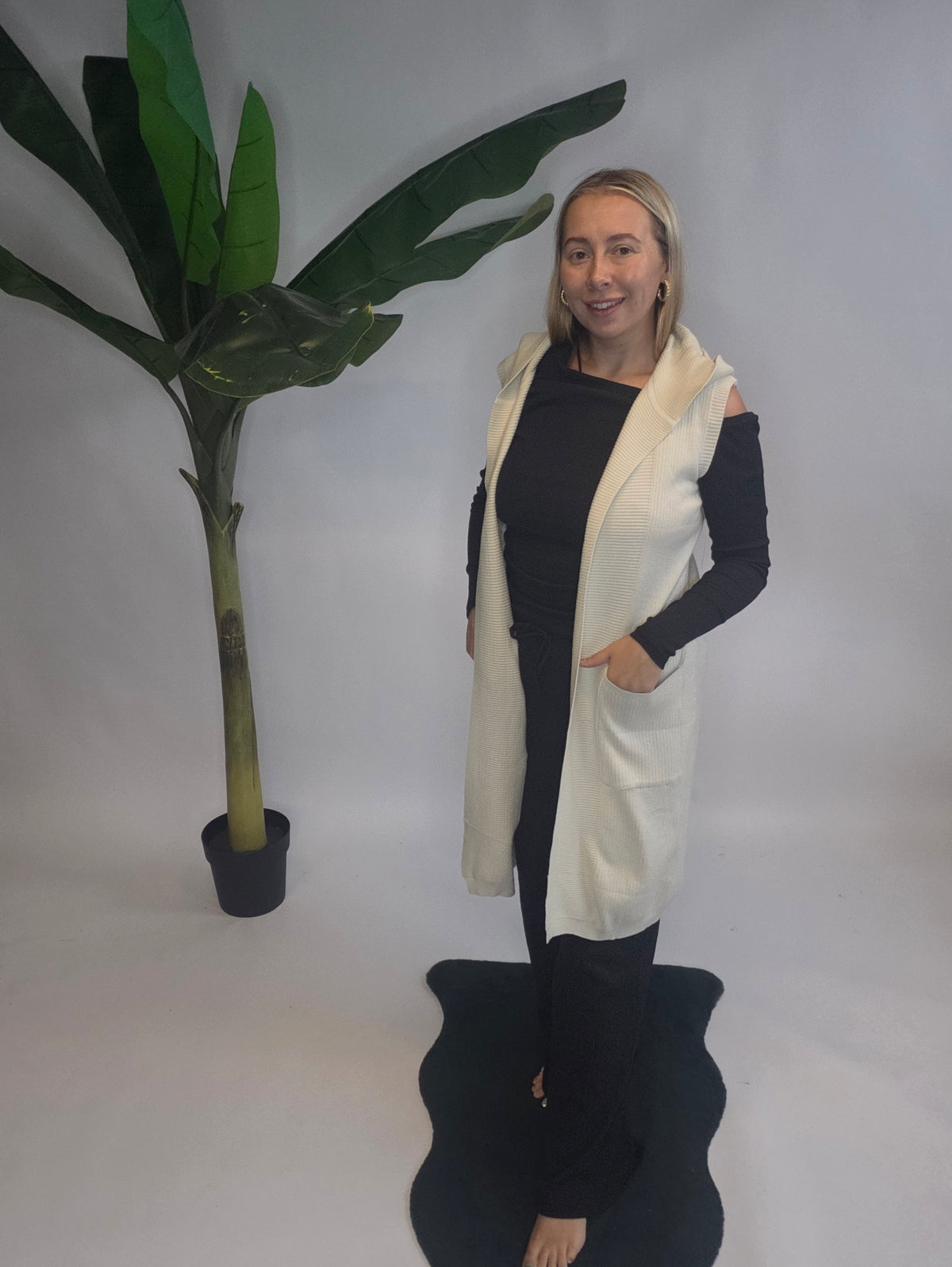 Hooded Knit Bodywarmer