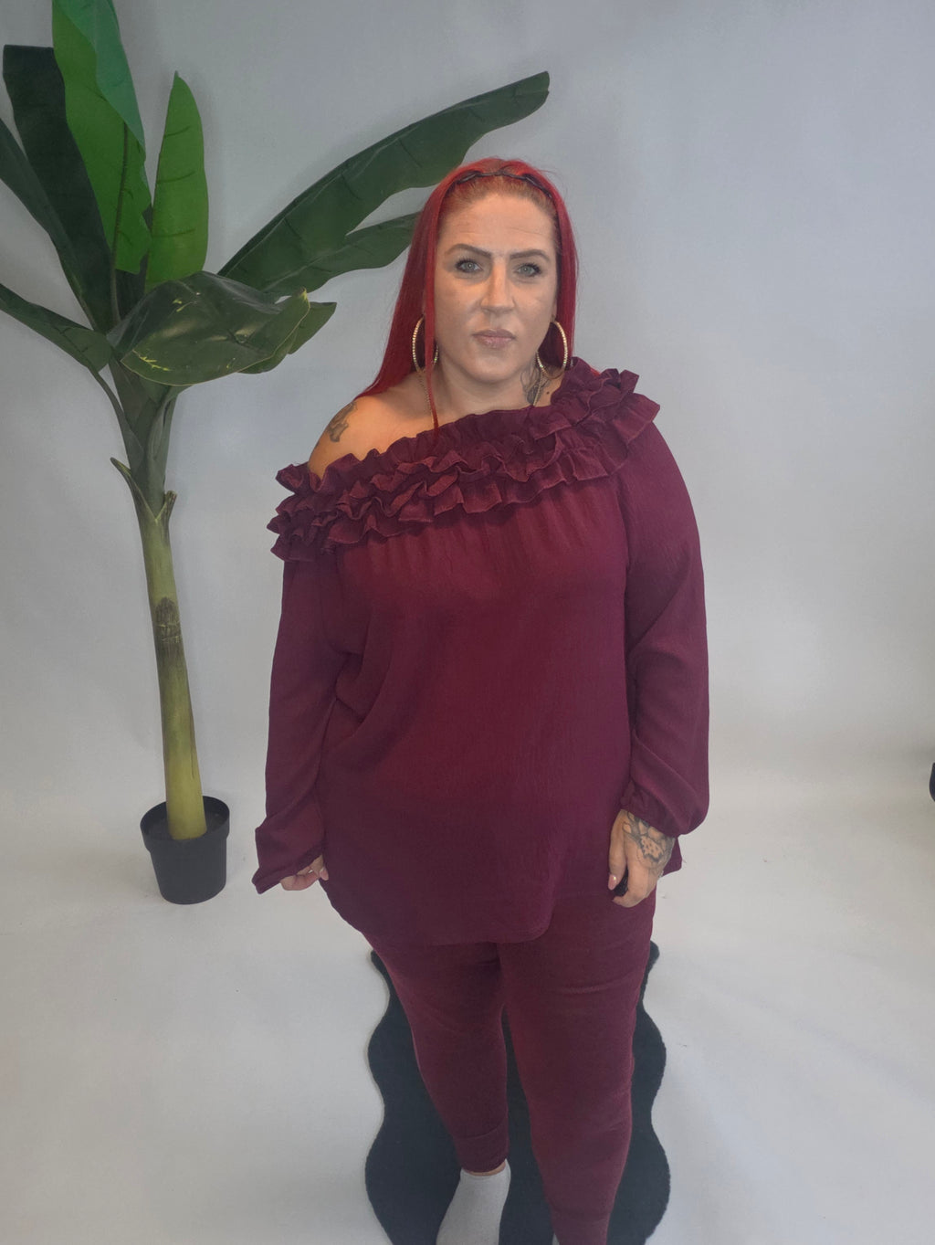 Ruffle Sleeve Blouse