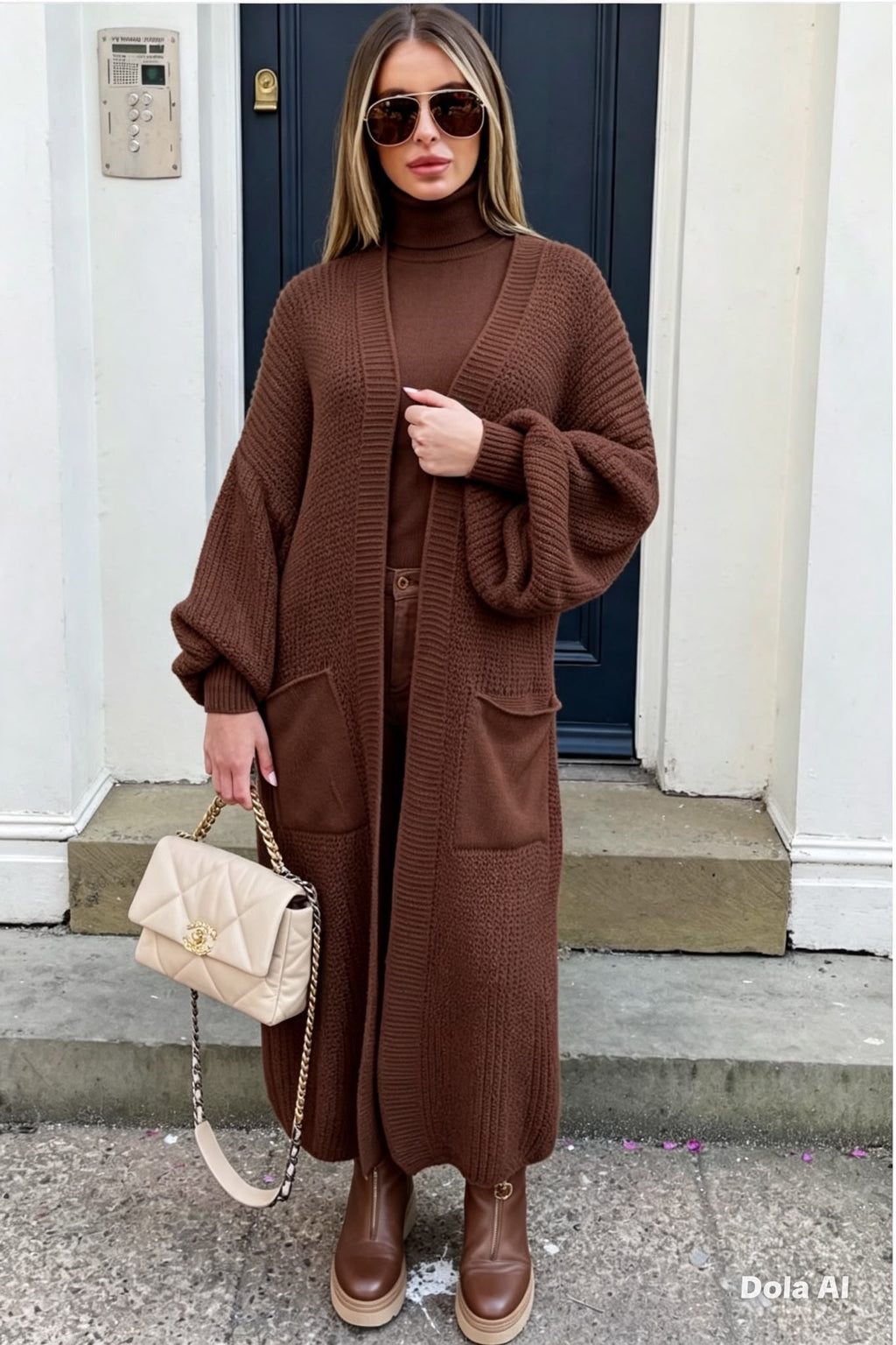 Balloon Long Cardigan
