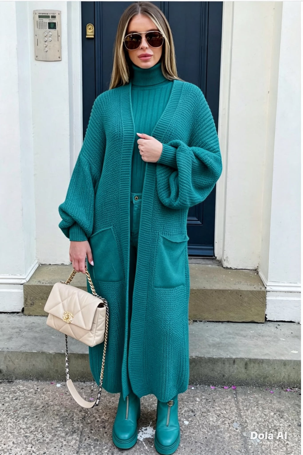 Balloon Long Cardigan
