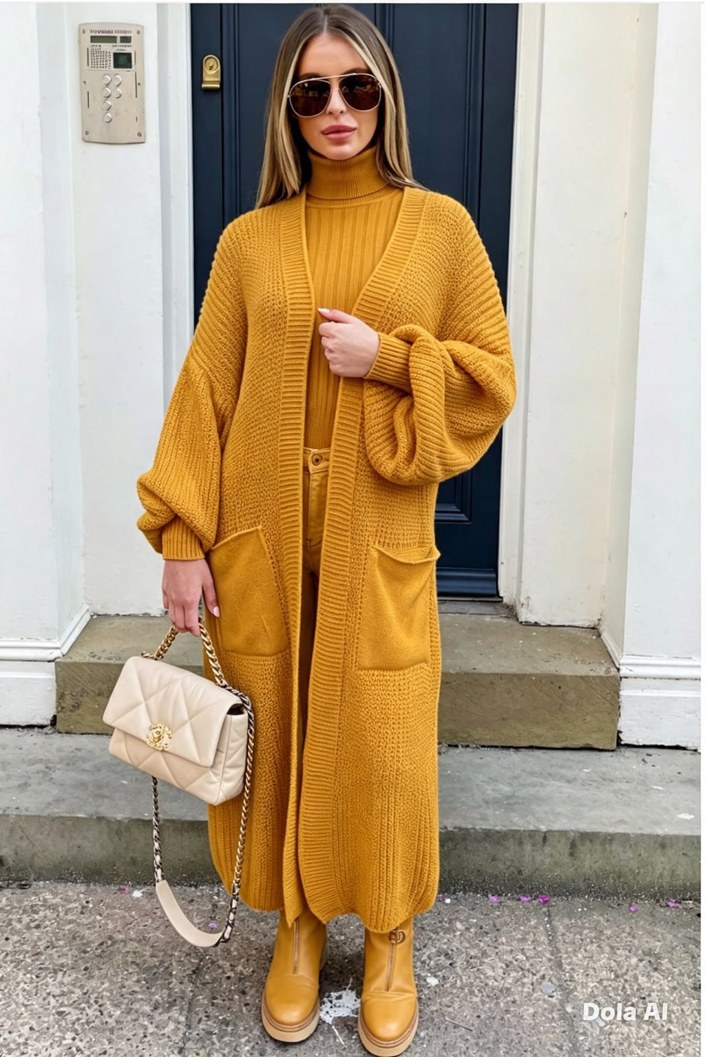 Balloon Long Cardigan