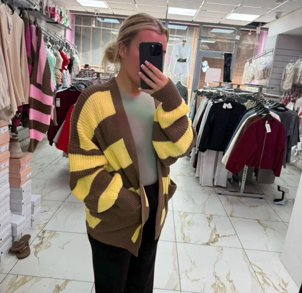 Sarah Stripe Balloon Cardigan