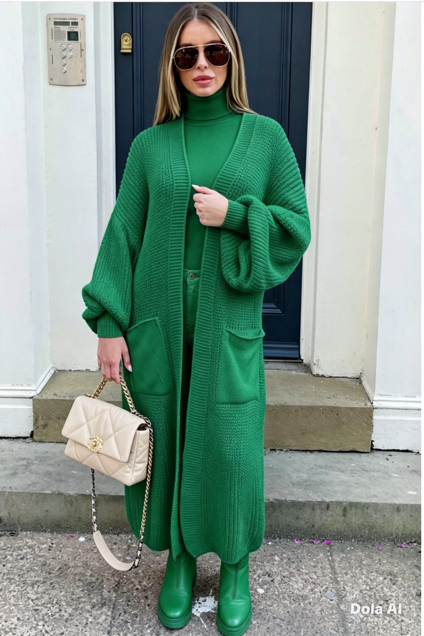 Balloon Long Cardigan
