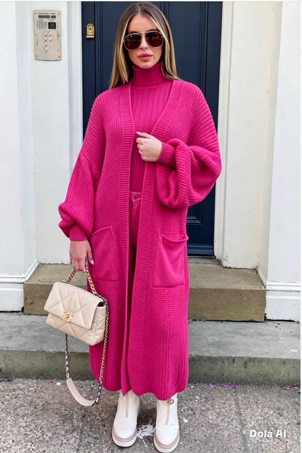 Balloon Long Cardigan