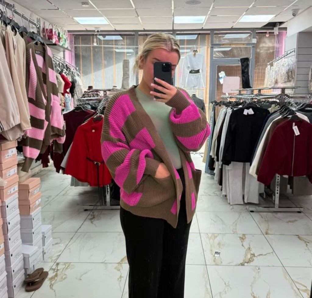Sarah Stripe Balloon Cardigan