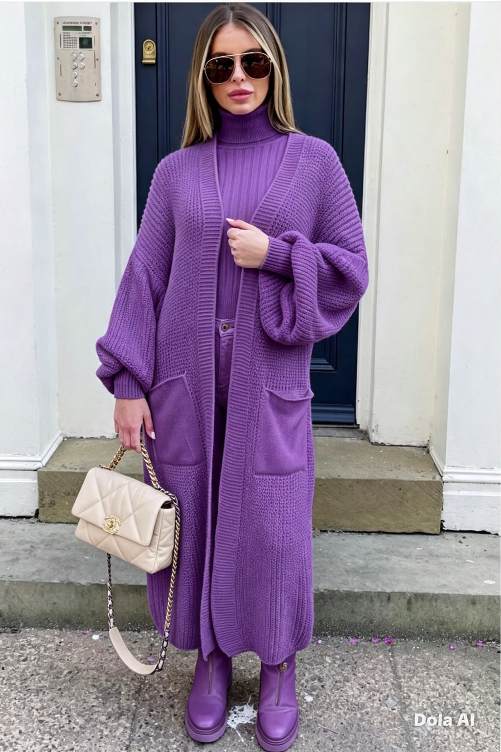 Balloon Long Cardigan