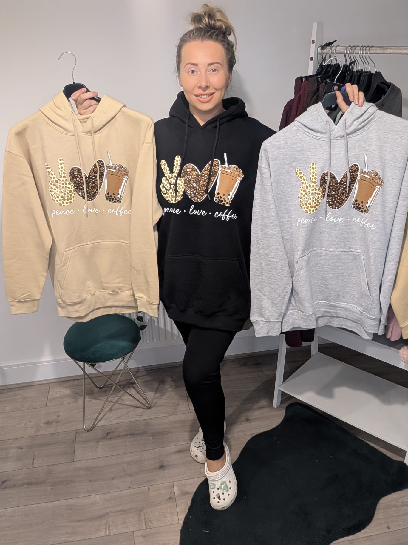 Peace Coffee Love Hoodie