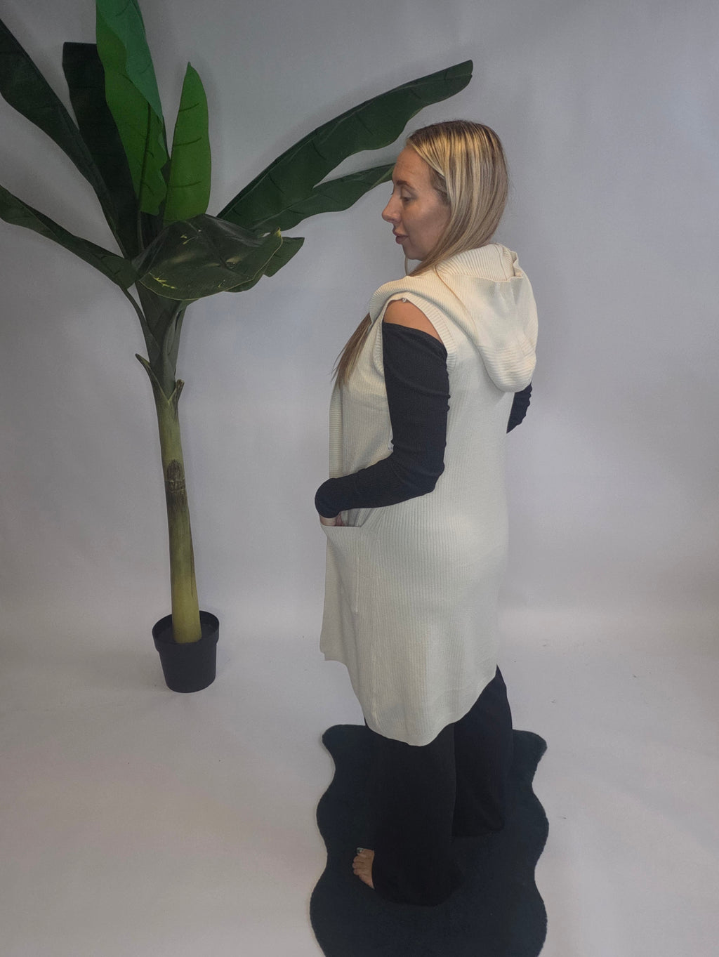Hooded Knit Bodywarmer