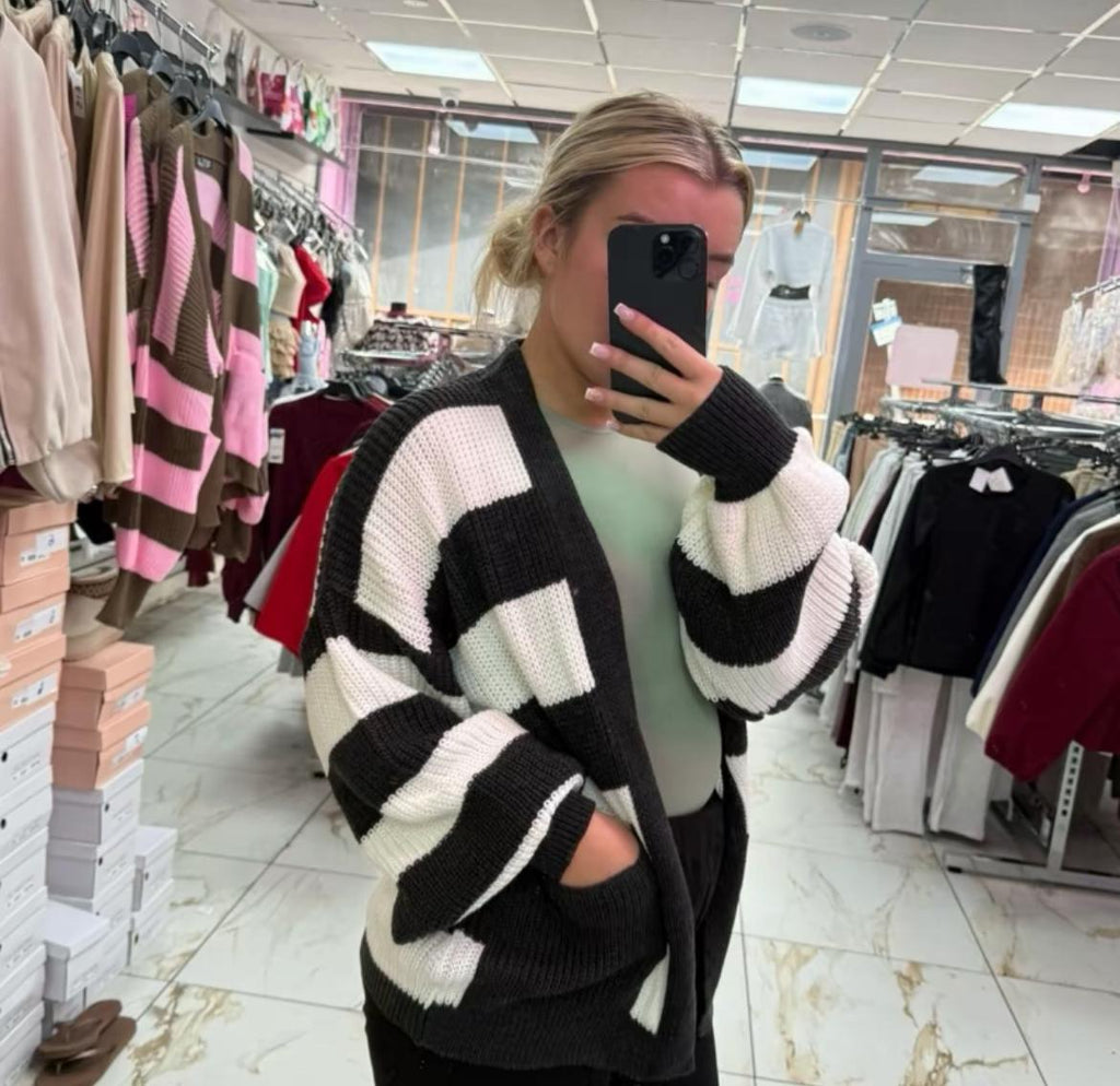Sarah Stripe Balloon Cardigan