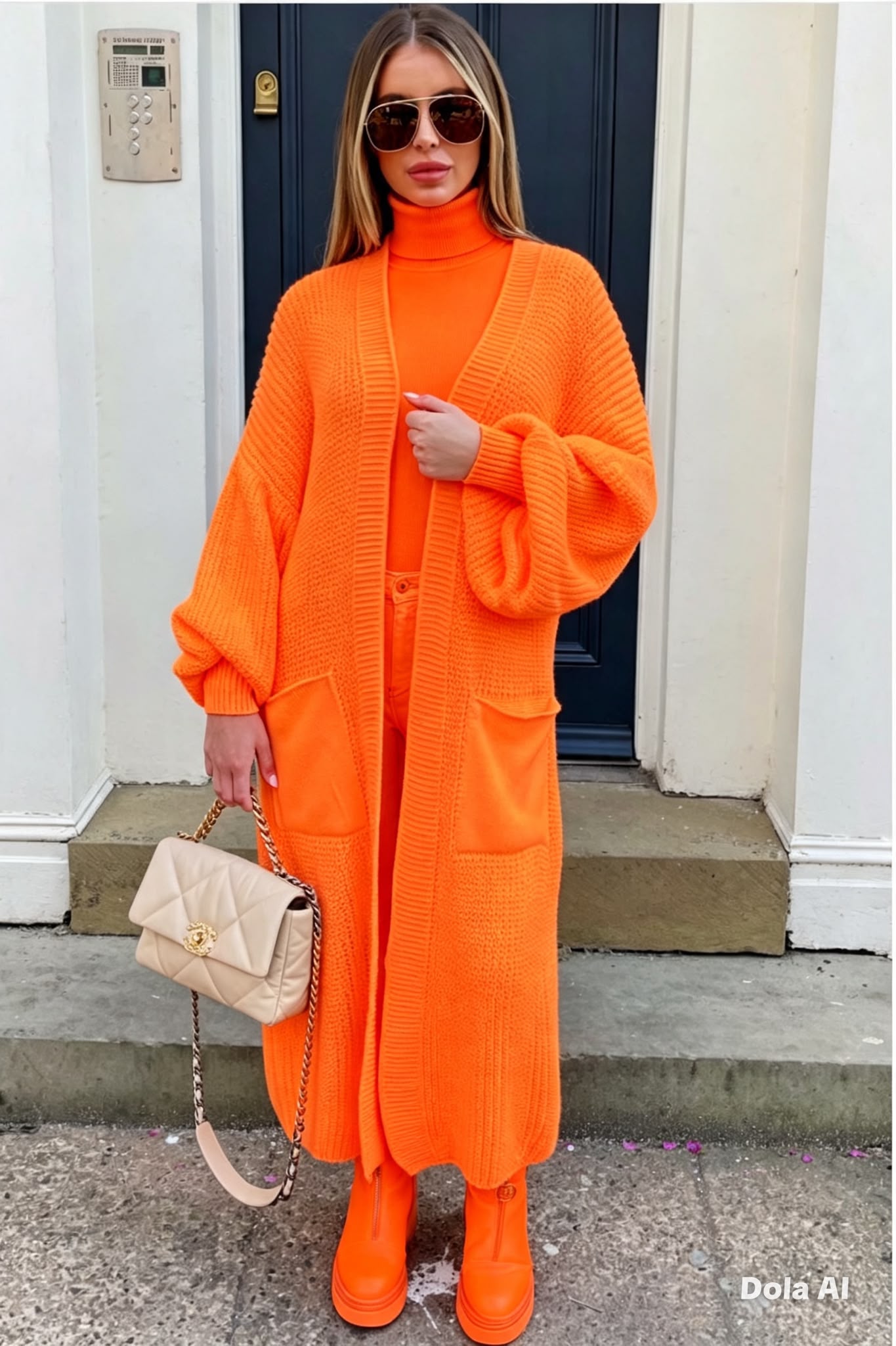 Balloon Long Cardigan