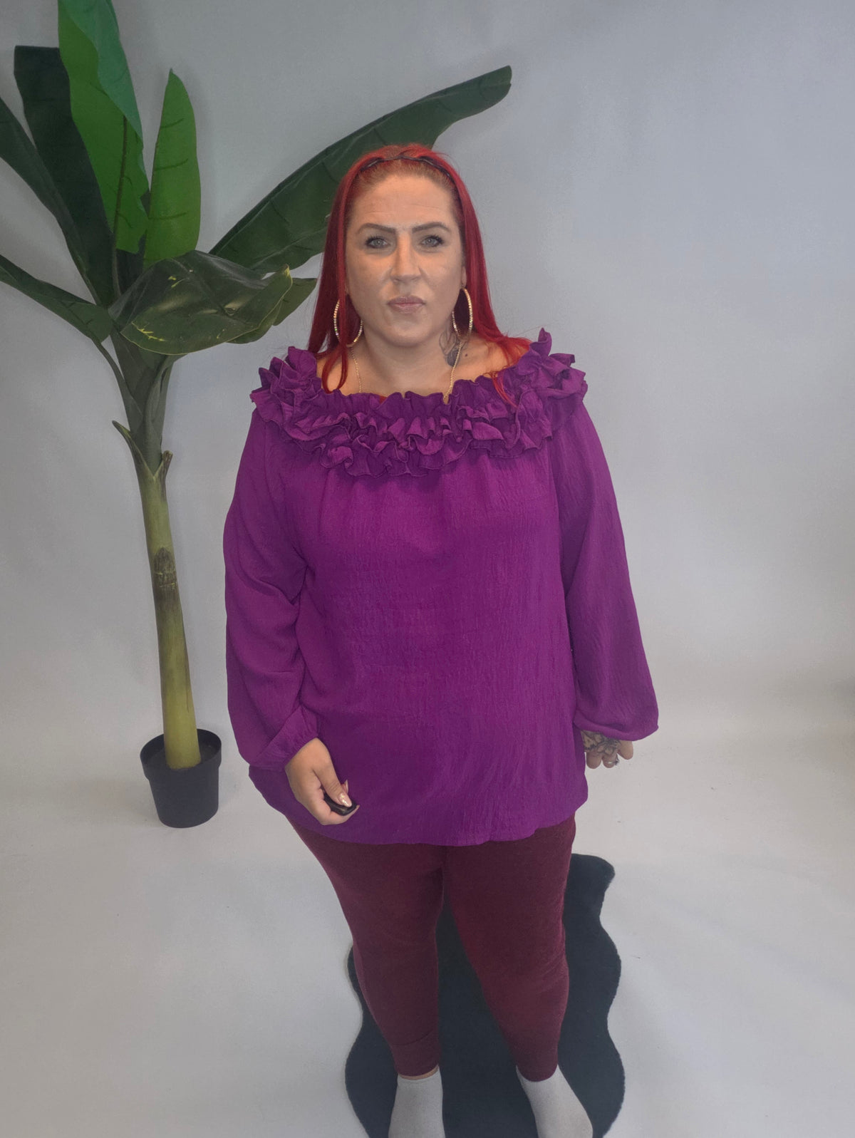 Ruffle Sleeve Blouse