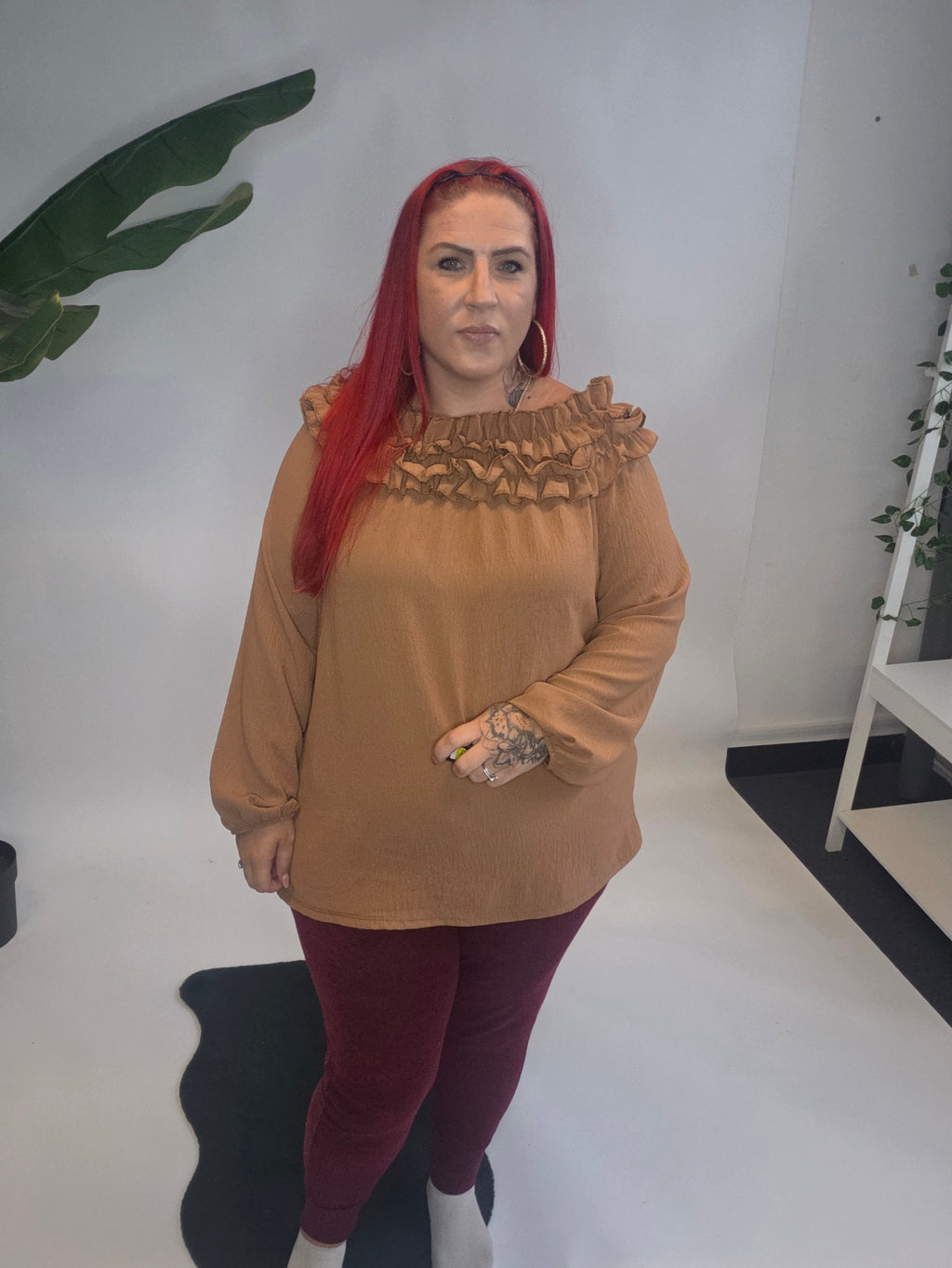 Ruffle Sleeve Blouse