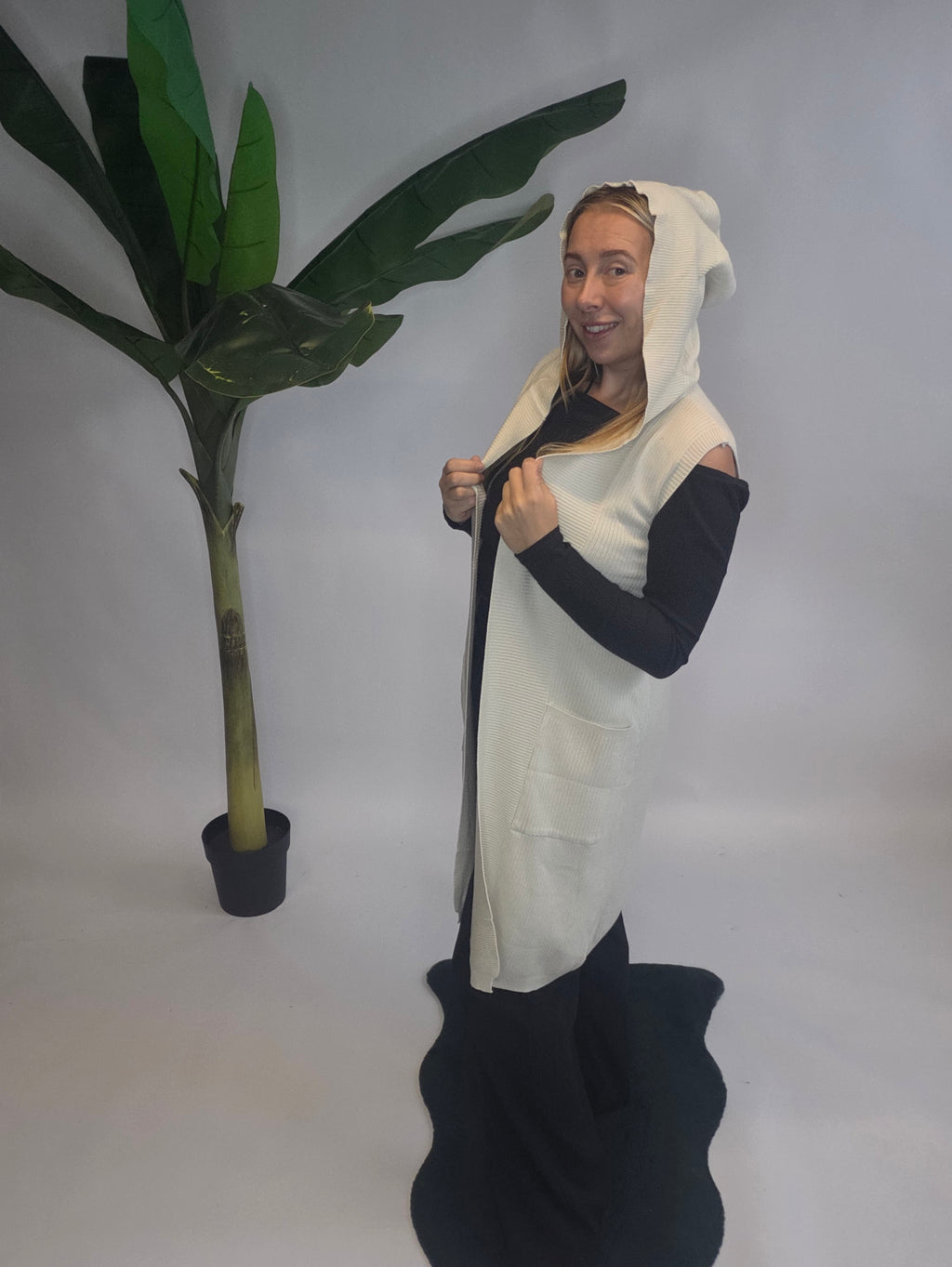 Hooded Knit Bodywarmer