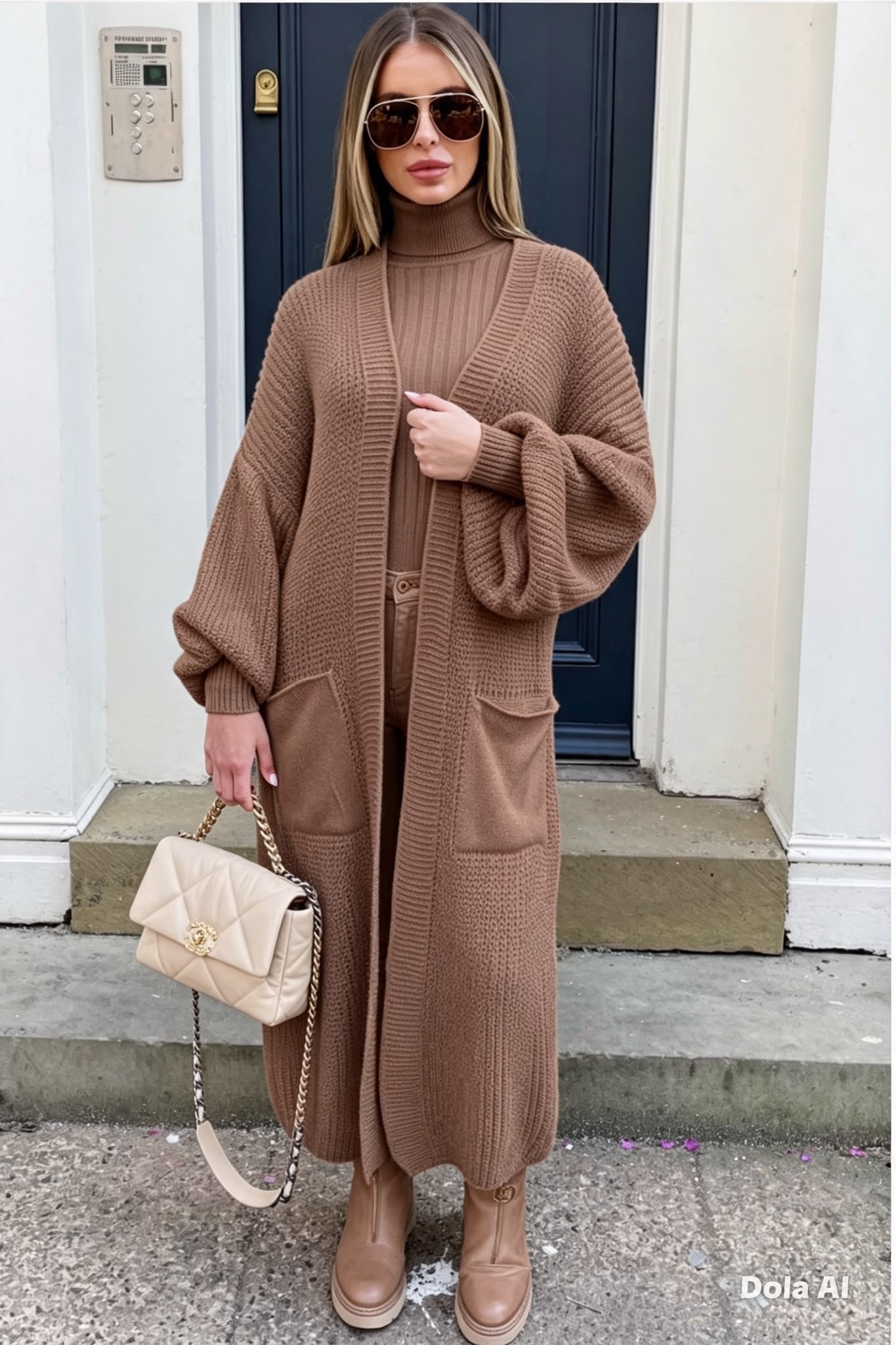 Balloon Long Cardigan