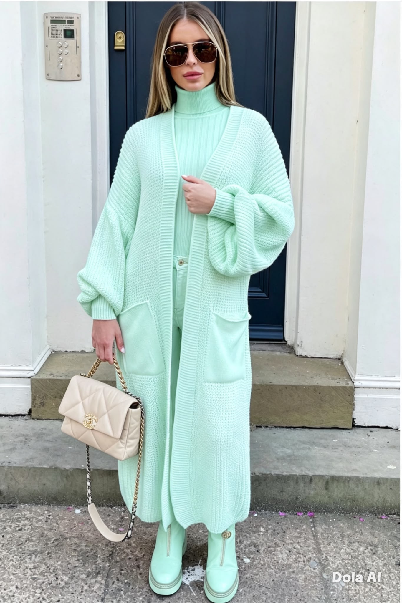 Balloon Long Cardigan