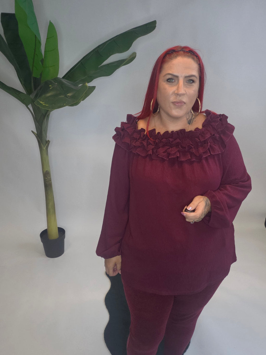 Ruffle Sleeve Blouse